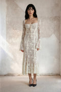 Vestido Midi Elegante de Encaje
