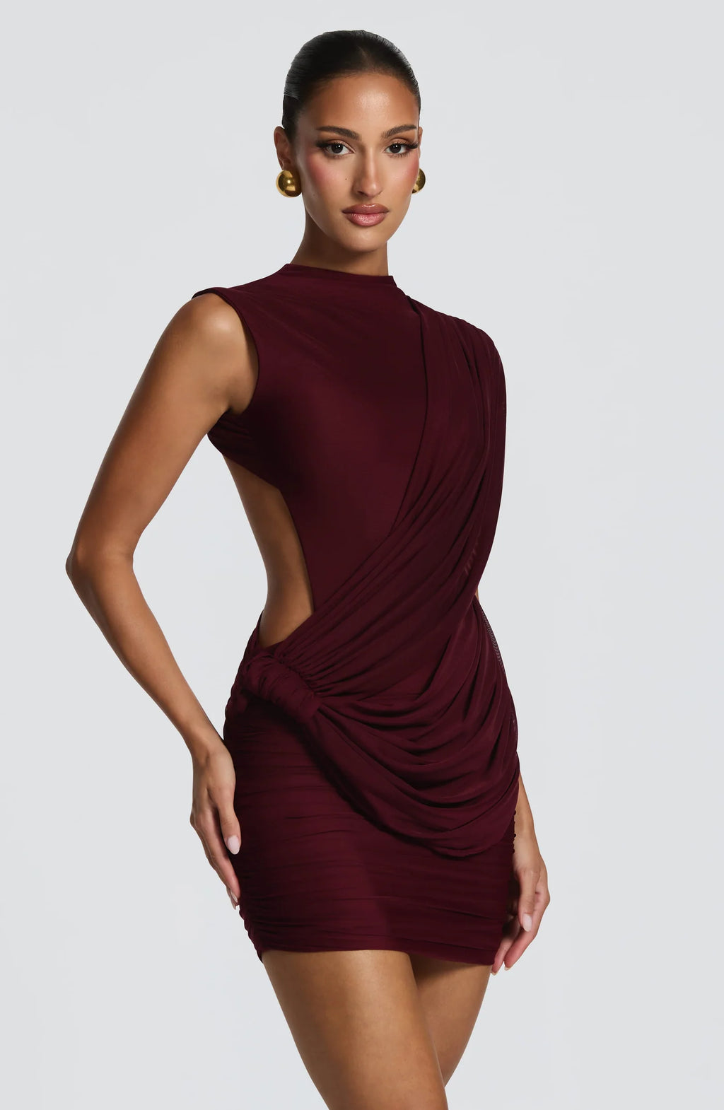 AITANA MIRÉA | Vestido Mini Drapeado Asimétrico