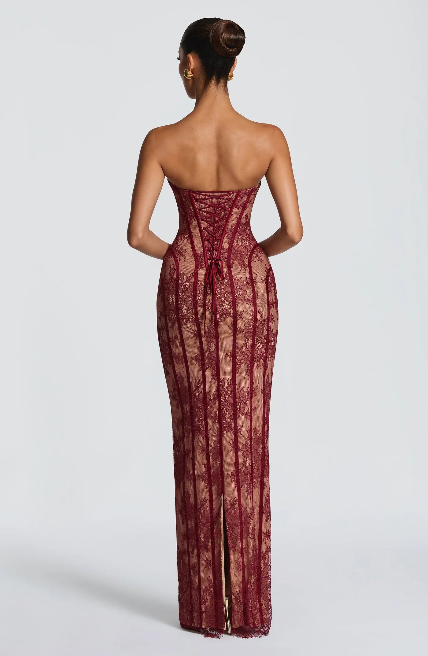 AITANA ELYSIA | Vestido Maxi Encaje Bordado