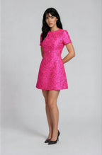 Vestido Mini Jacquard Floral