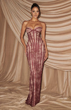 AITANA ELYSIA | Vestido Maxi Encaje Bordado