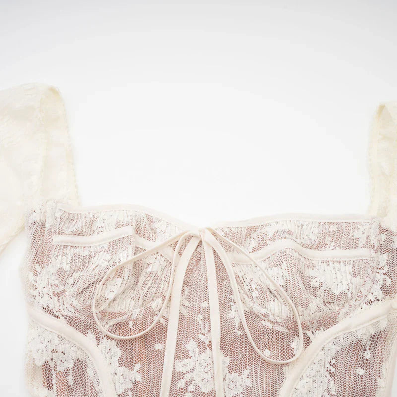 Vestido Midi Elegante de Encaje
