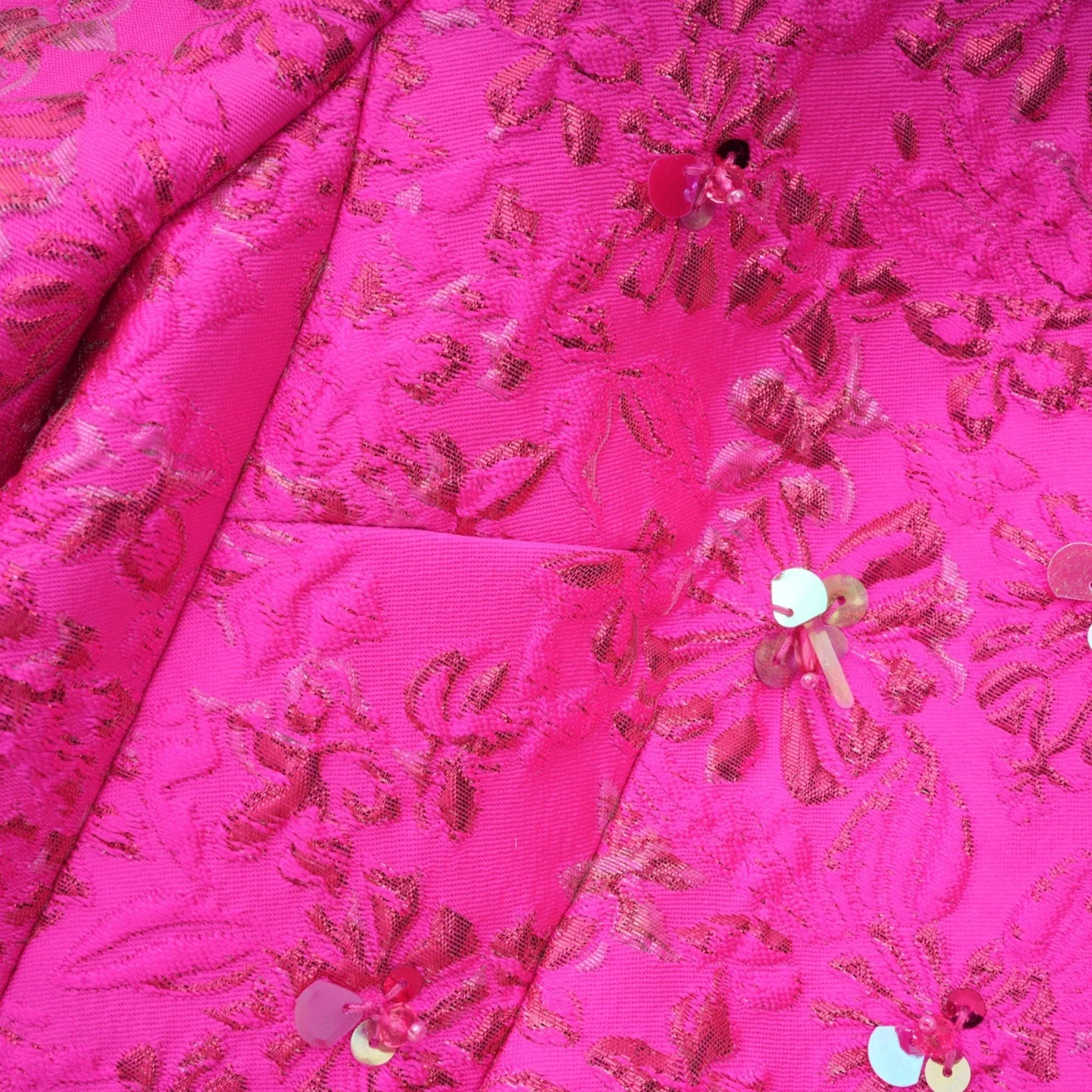 Vestido Mini Jacquard Floral