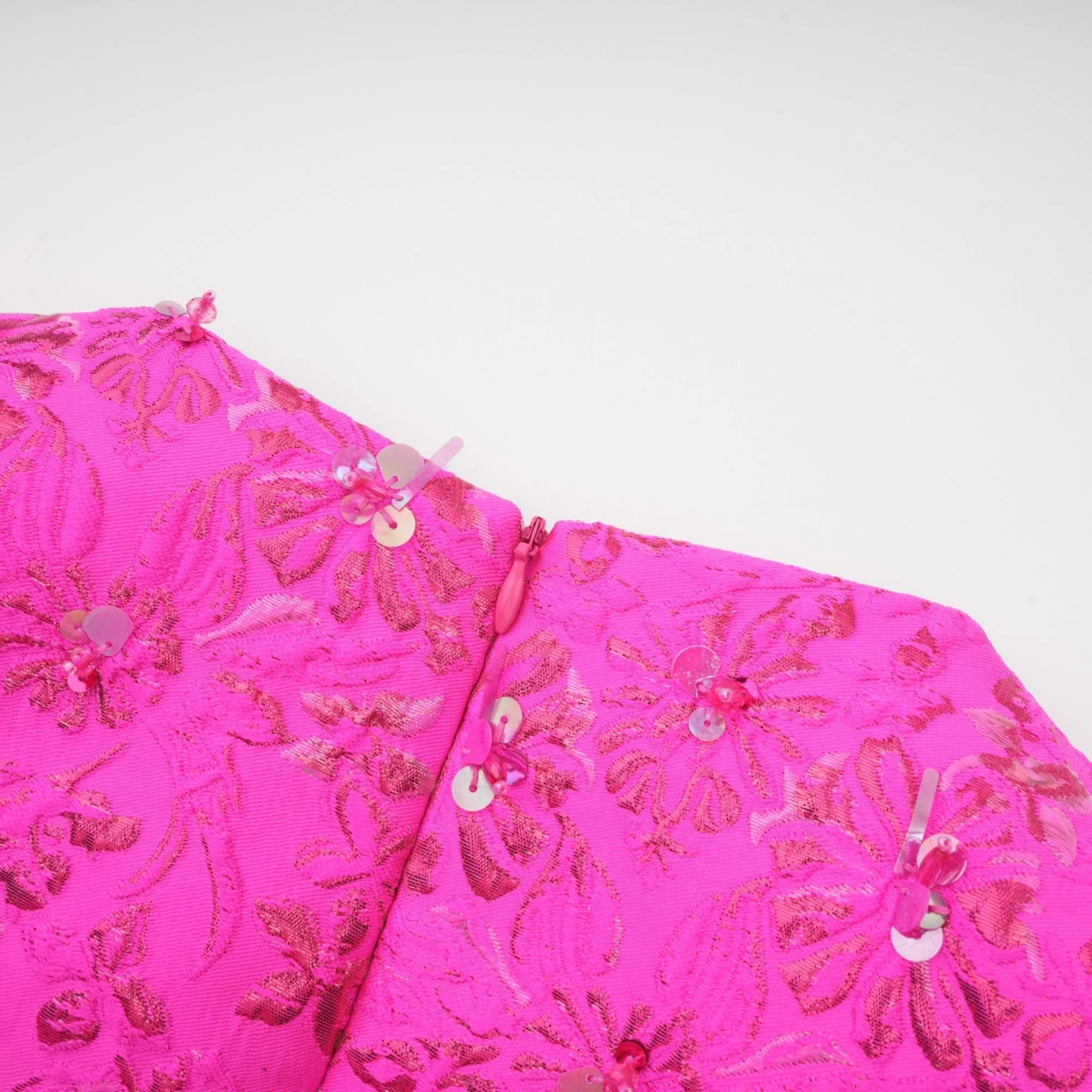Vestido Mini Jacquard Floral