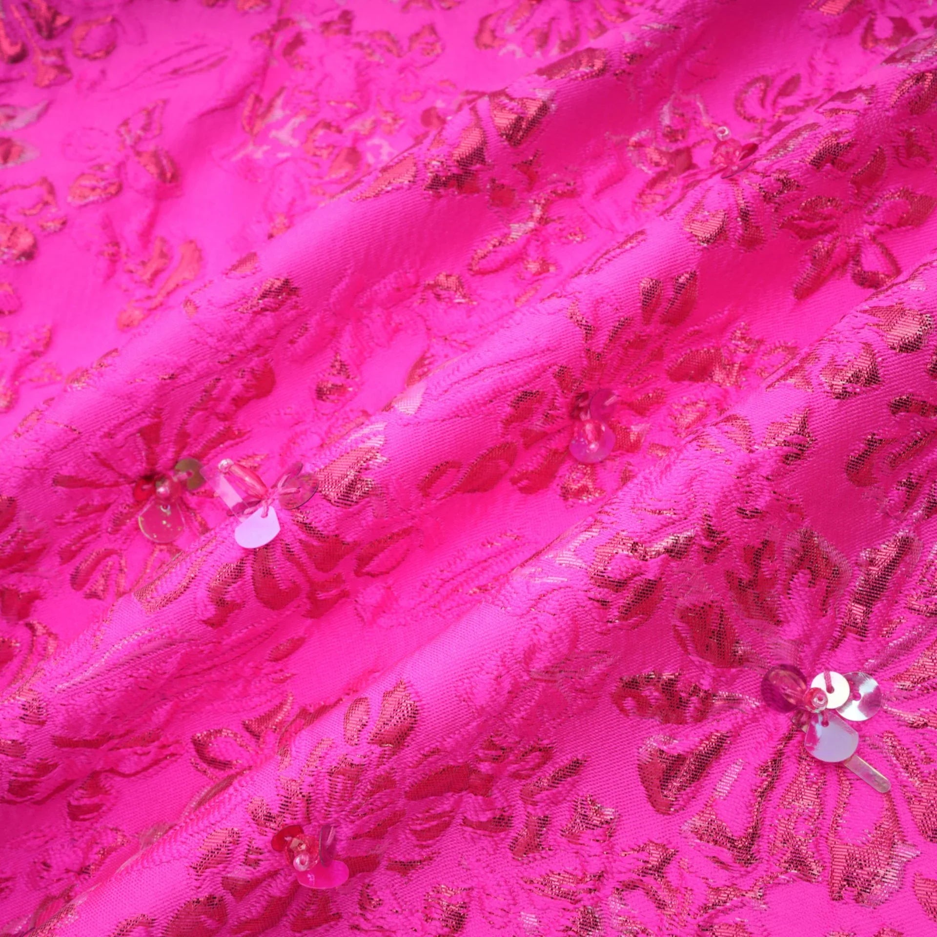 Vestido Mini Jacquard Floral