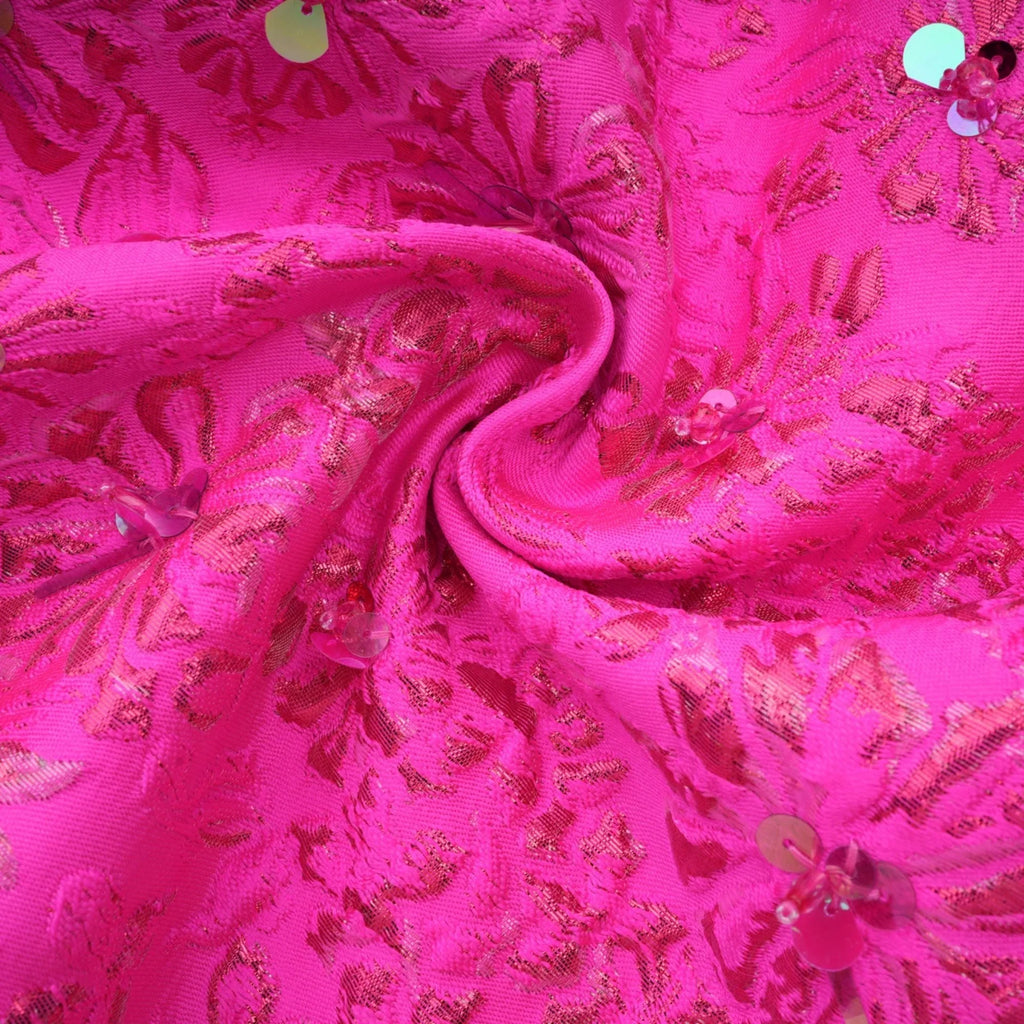Vestido Mini Jacquard Floral