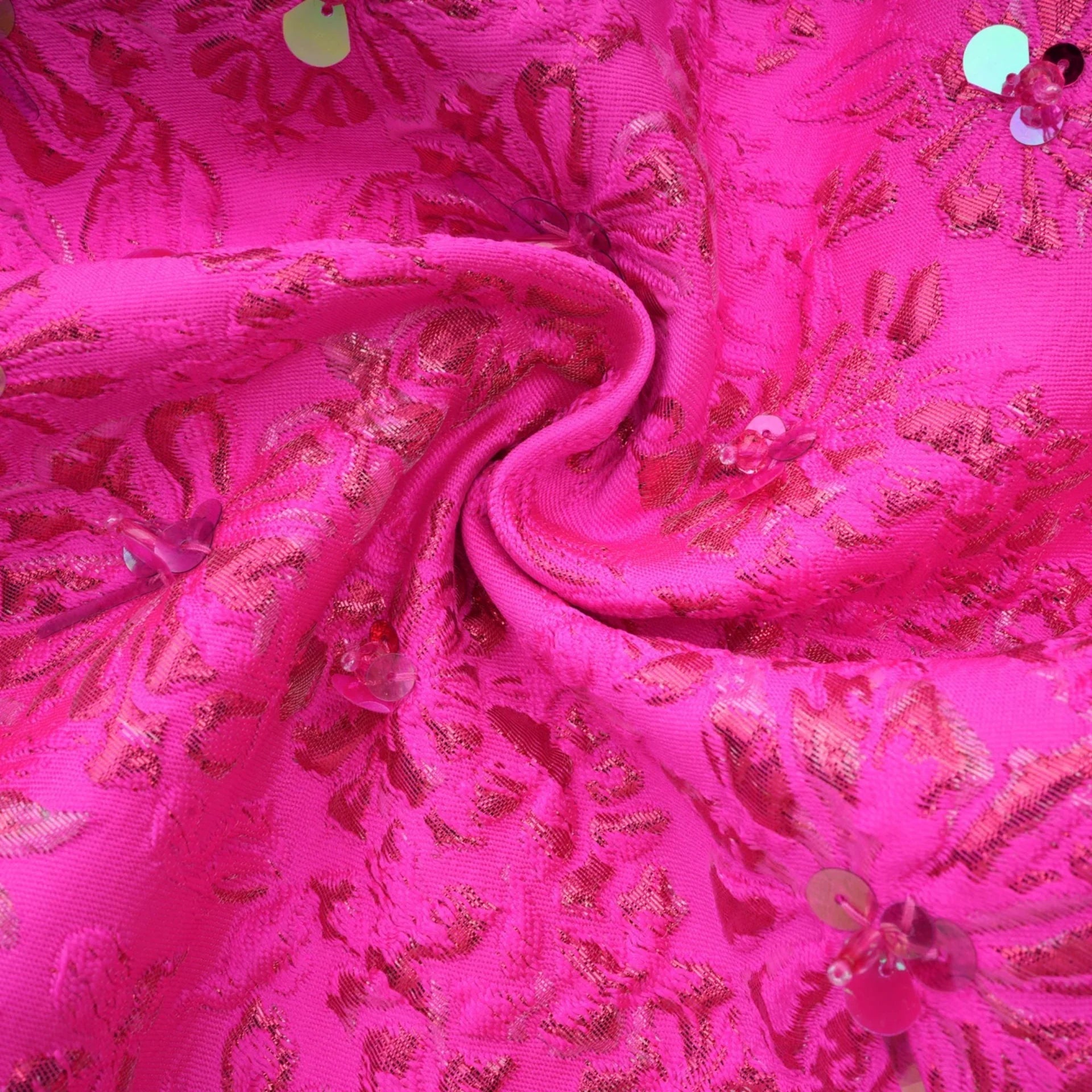Vestido Mini Jacquard Floral