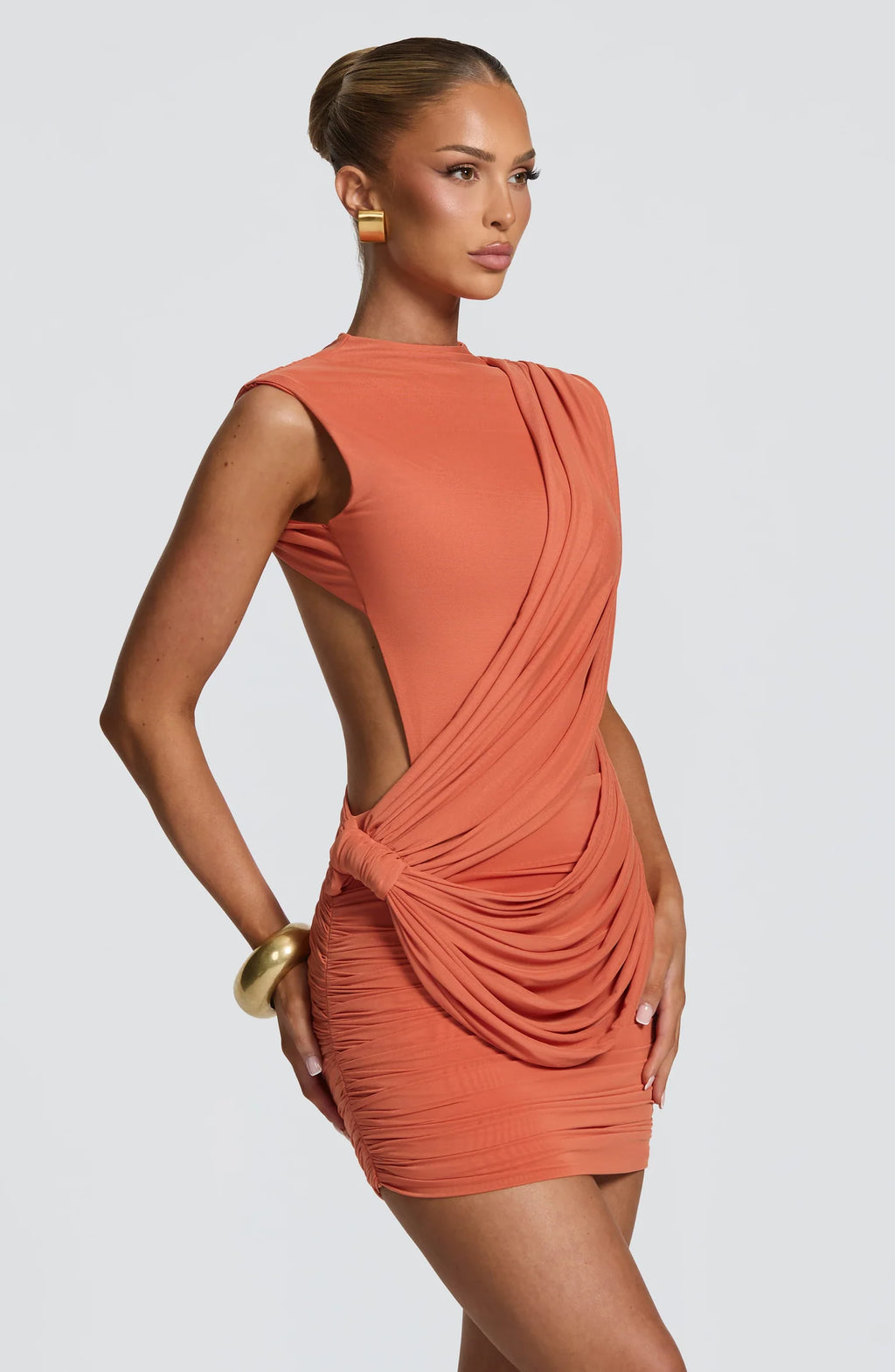 AITANA MIRÉA | Vestido Mini Drapeado Asimétrico