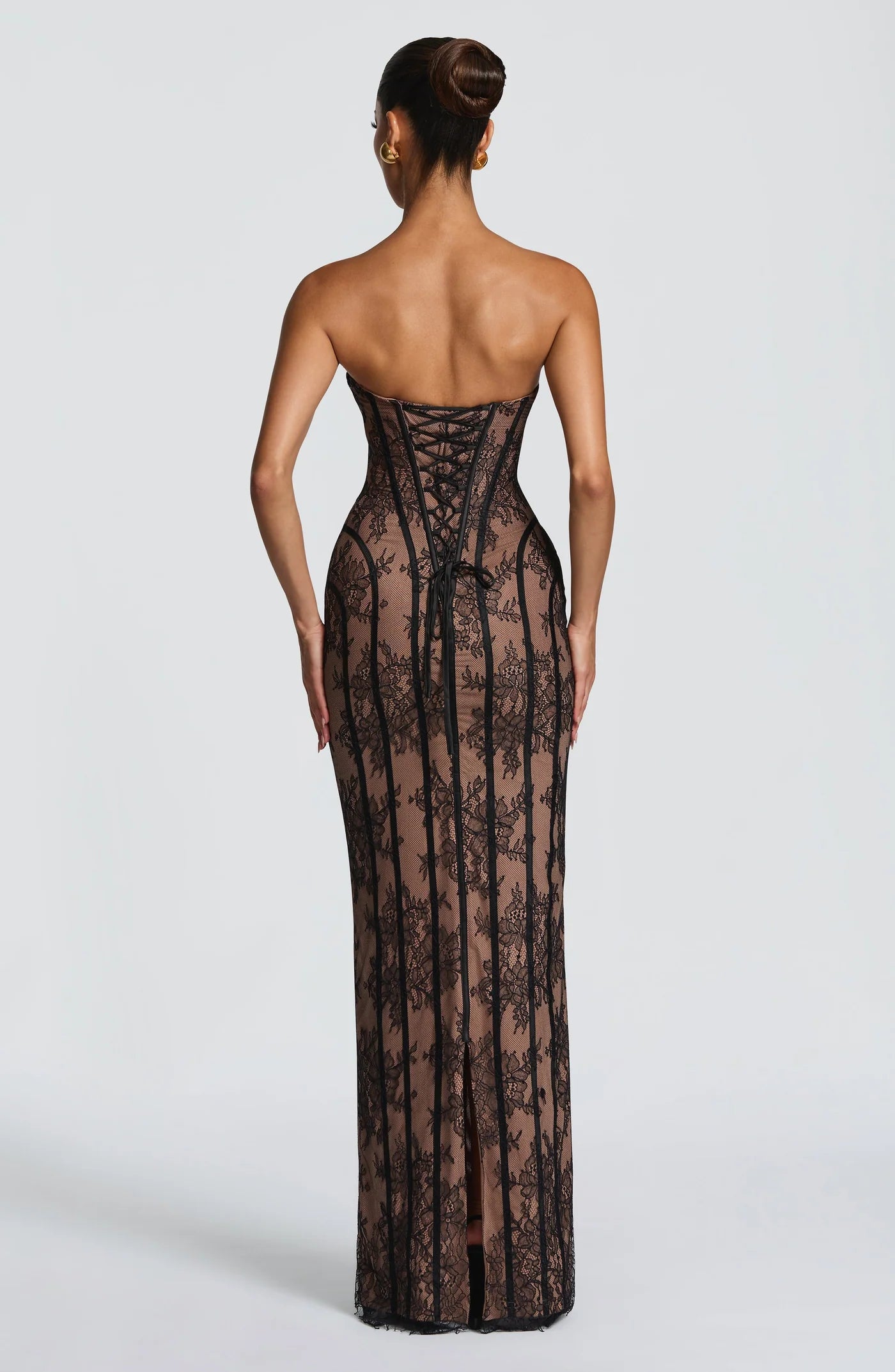 AITANA ELYSIA | Vestido Maxi Encaje Bordado