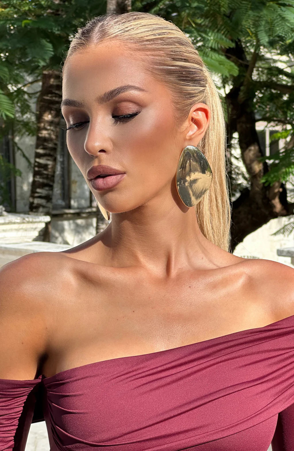 AITANA EARRINGS | Pendientes Disco Dorado