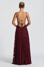 AITANA FRANCIS | Vestido Maxi Encaje con Espalda Cruzada