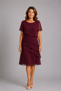 AITANA MIRELLE | Vestido Midi Volantes Semitransparente