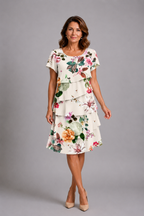 AITANA MIRELLE | Vestido Midi Floral de Volantes