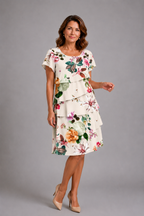 AITANA MIRELLE | Vestido Midi Floral de Volantes
