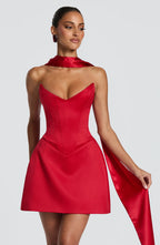 AITANA ROUGE ÉLAN | Minivestido Corsé Satinado