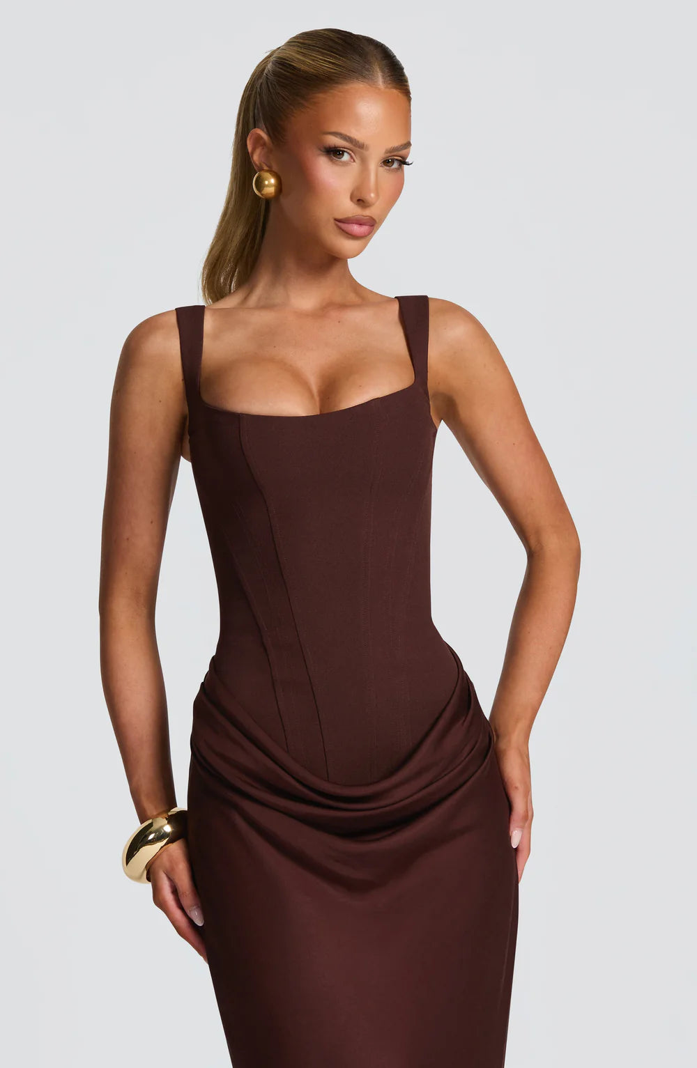 AITANA ÉLORA | Vestido Maxi Drapeado