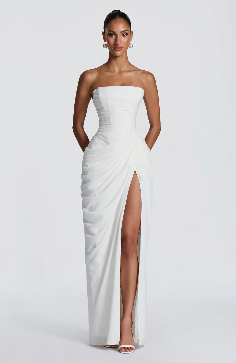 AITANA CALISSA | Vestido Maxi Gasa Drapeada