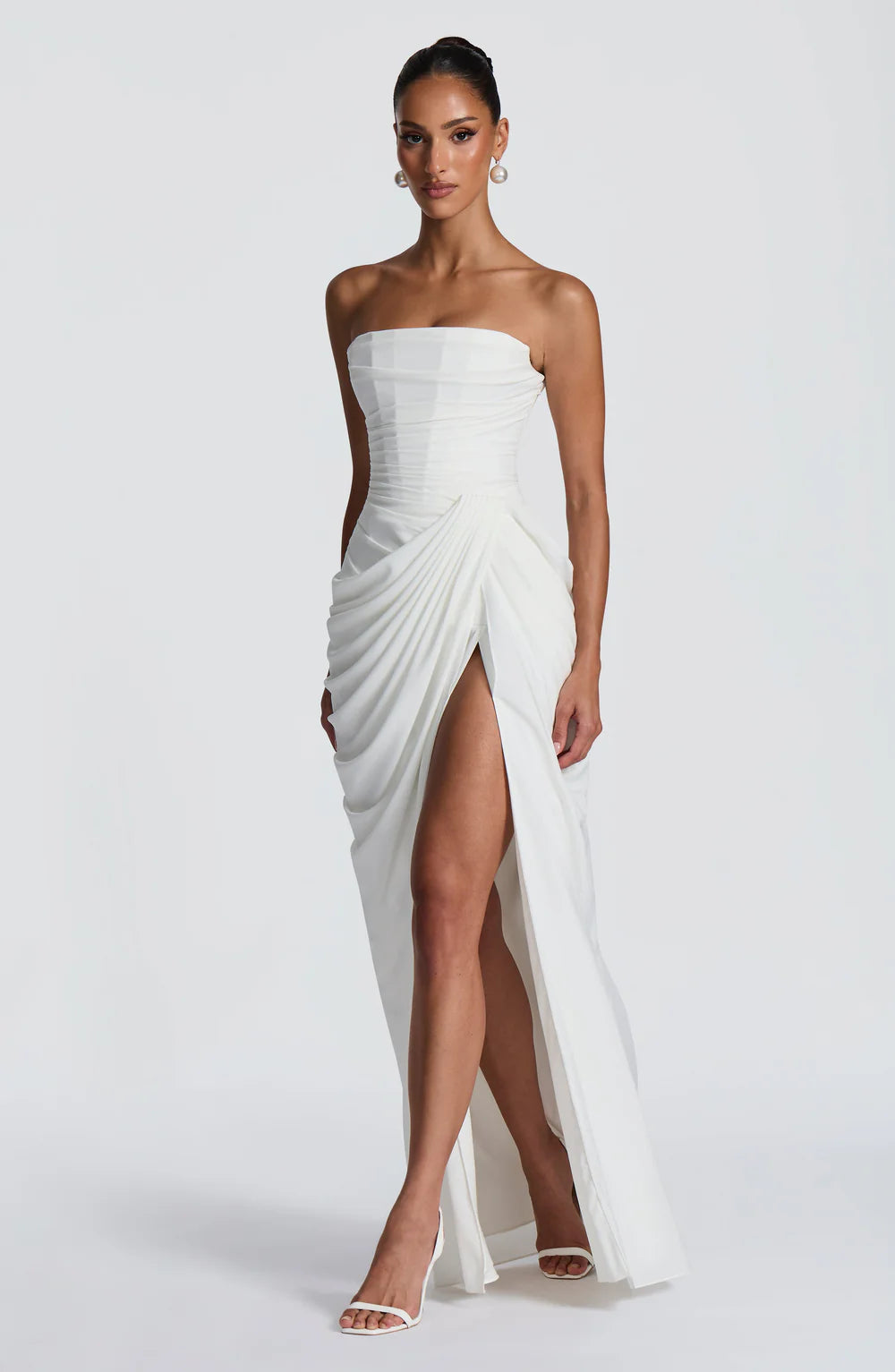 AITANA CALISSA | Vestido Maxi Gasa Drapeada