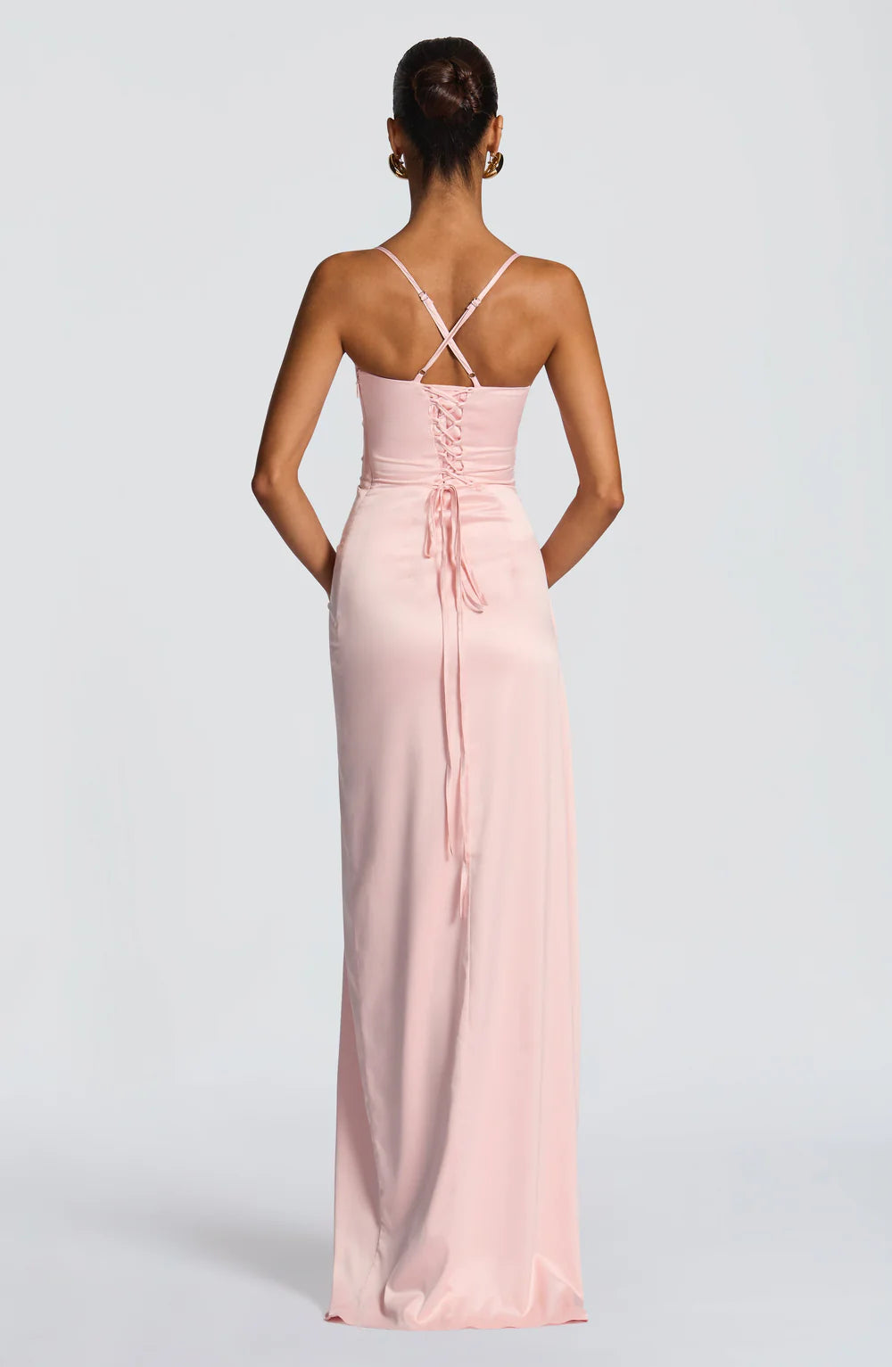 AITANA HELEN | Vestido Maxi Drapeado Satinado