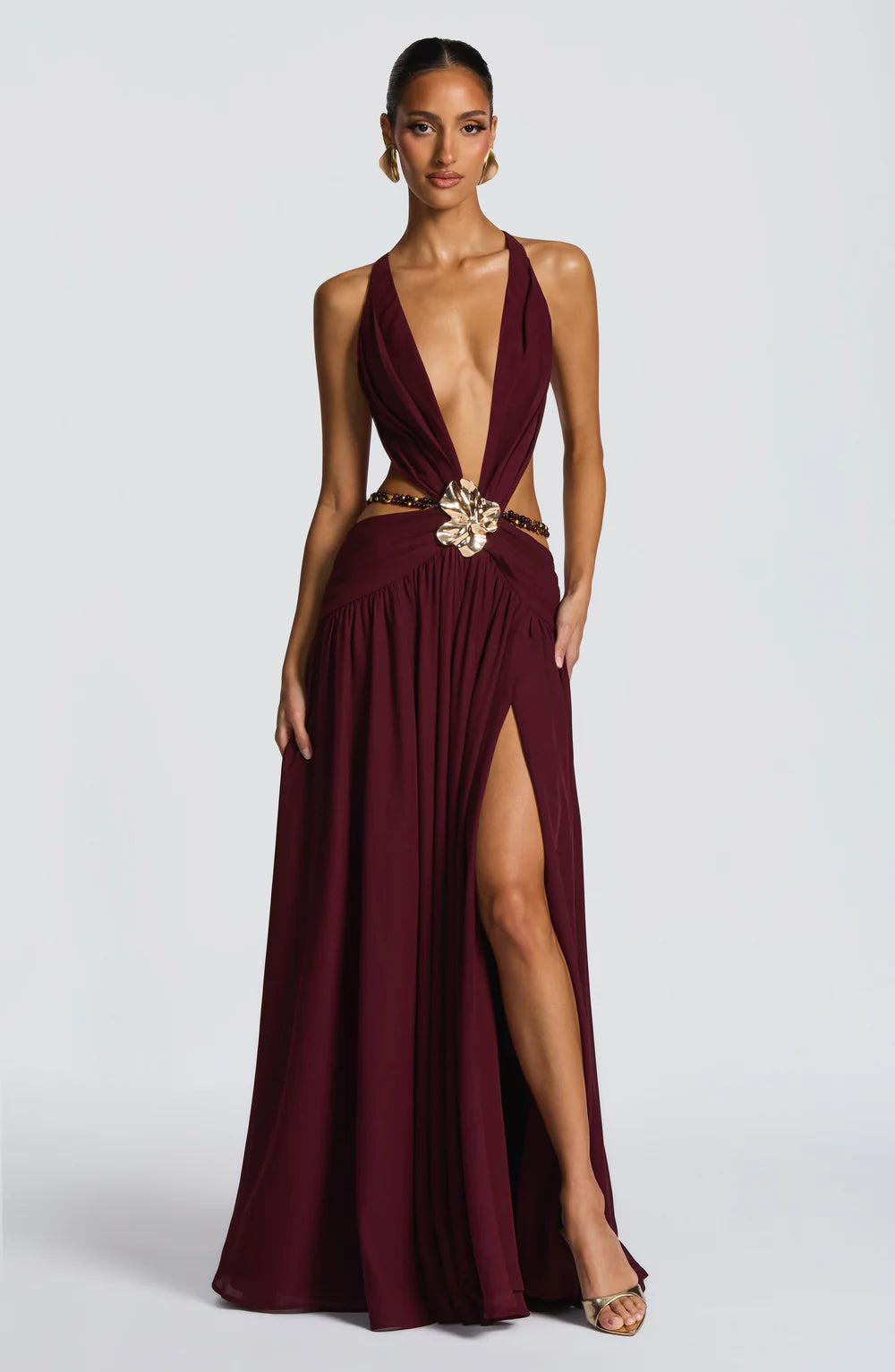 AITANA CITRINE | Vestido Maxi Escote Joya