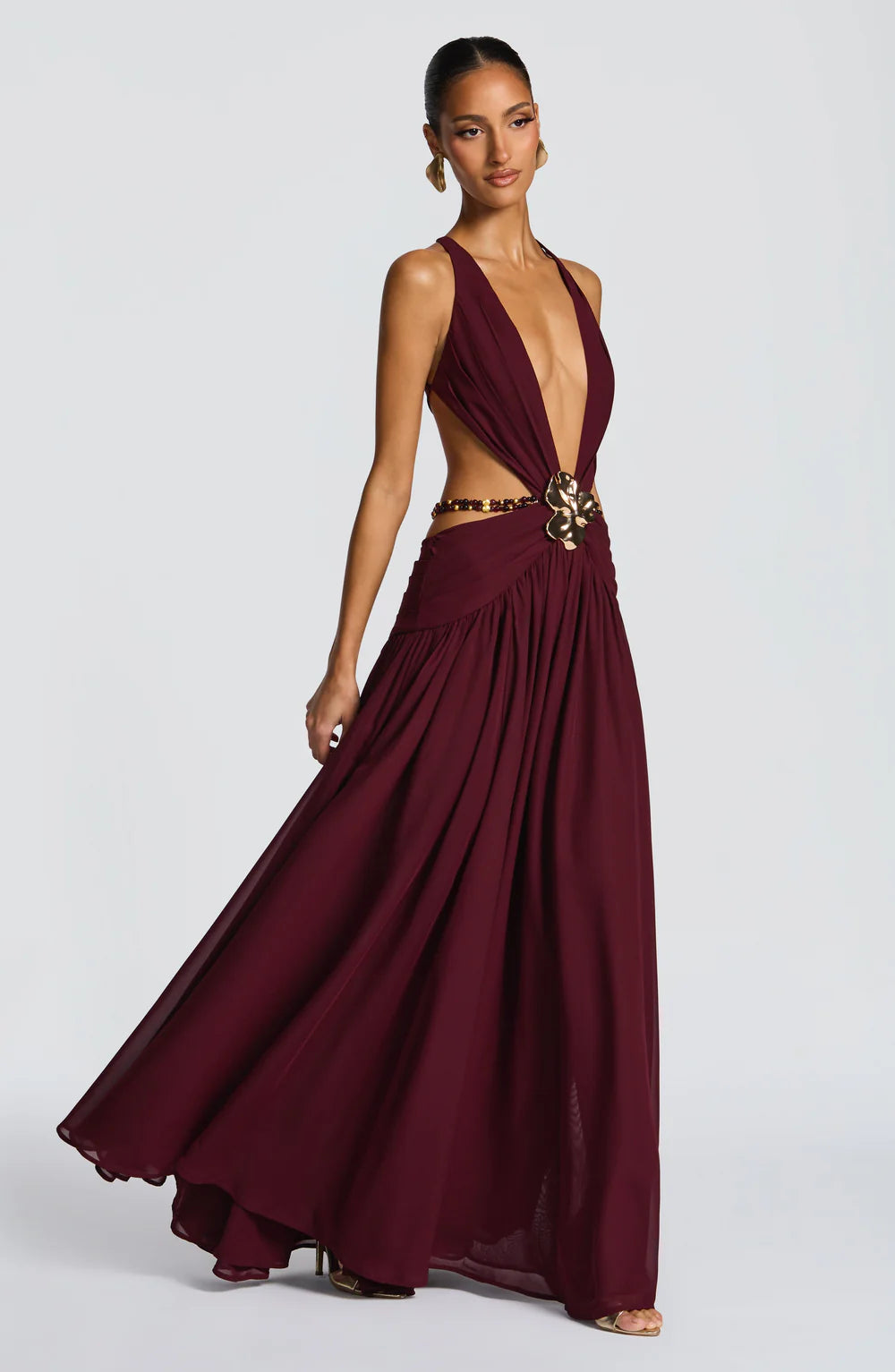 AITANA CITRINE | Vestido Maxi Escote Joya