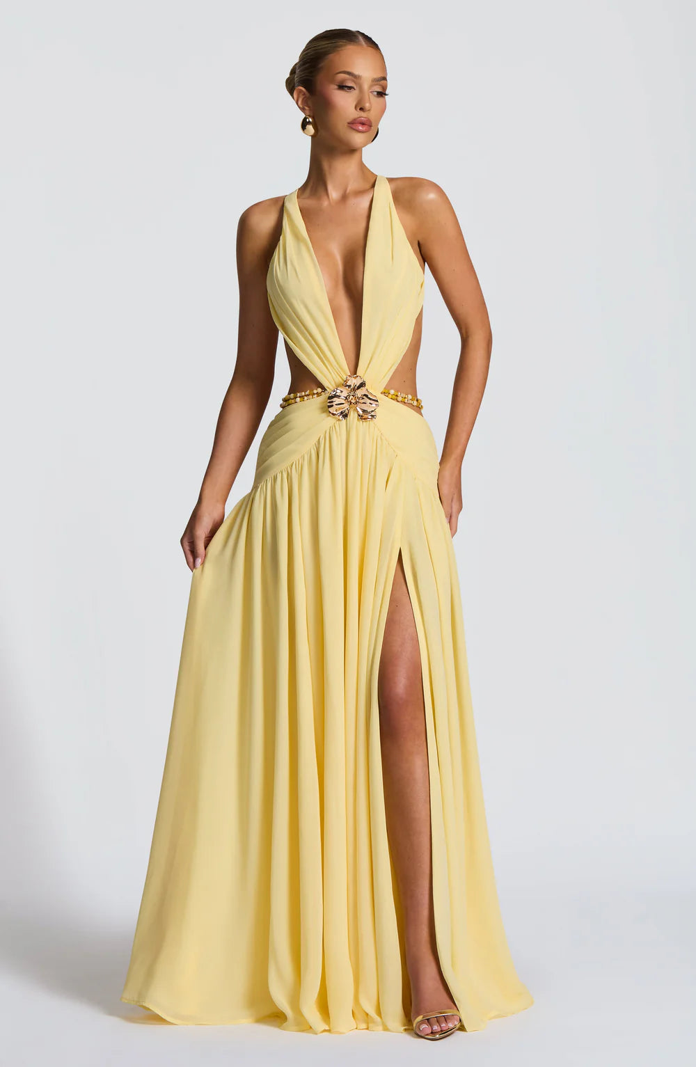 AITANA CITRINE | Vestido Maxi Escote Joya