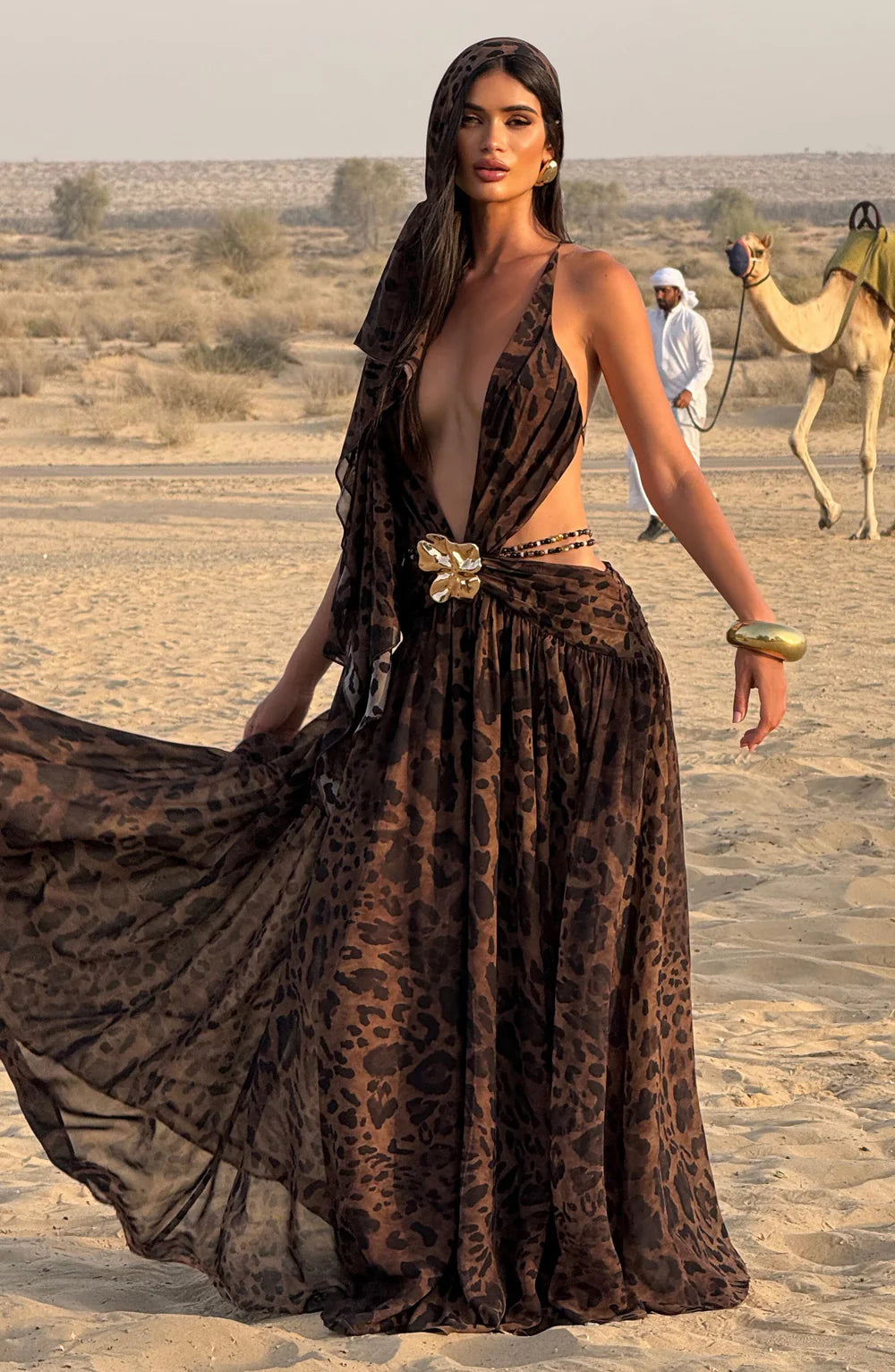 AITANA CITRINE | Vestido Maxi Escote Joya