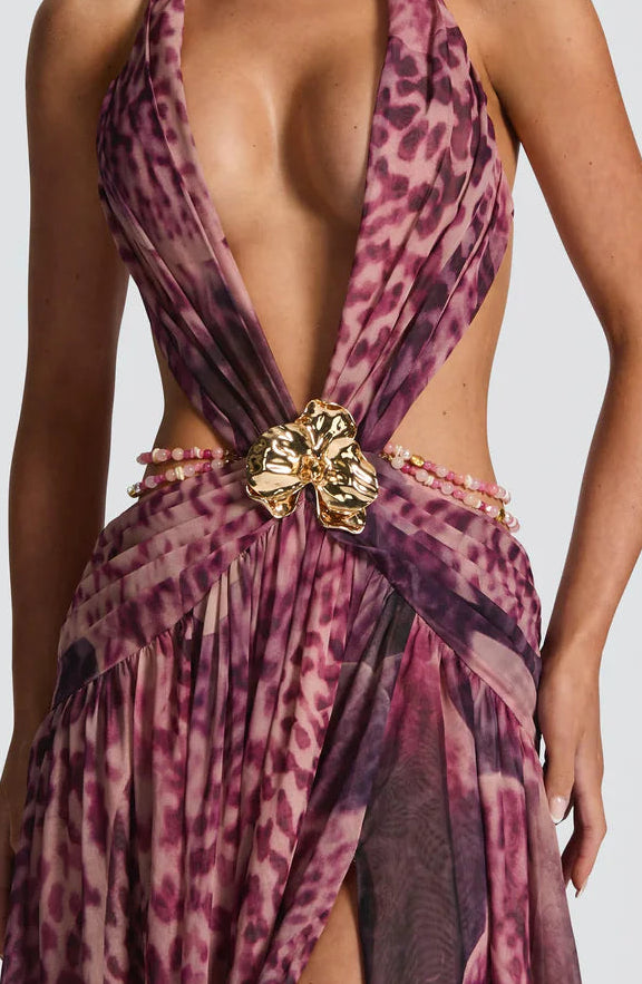 AITANA CITRINE | Vestido Maxi Escote Joya