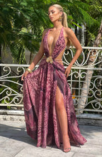 AITANA CITRINE | Vestido Maxi Escote Joya