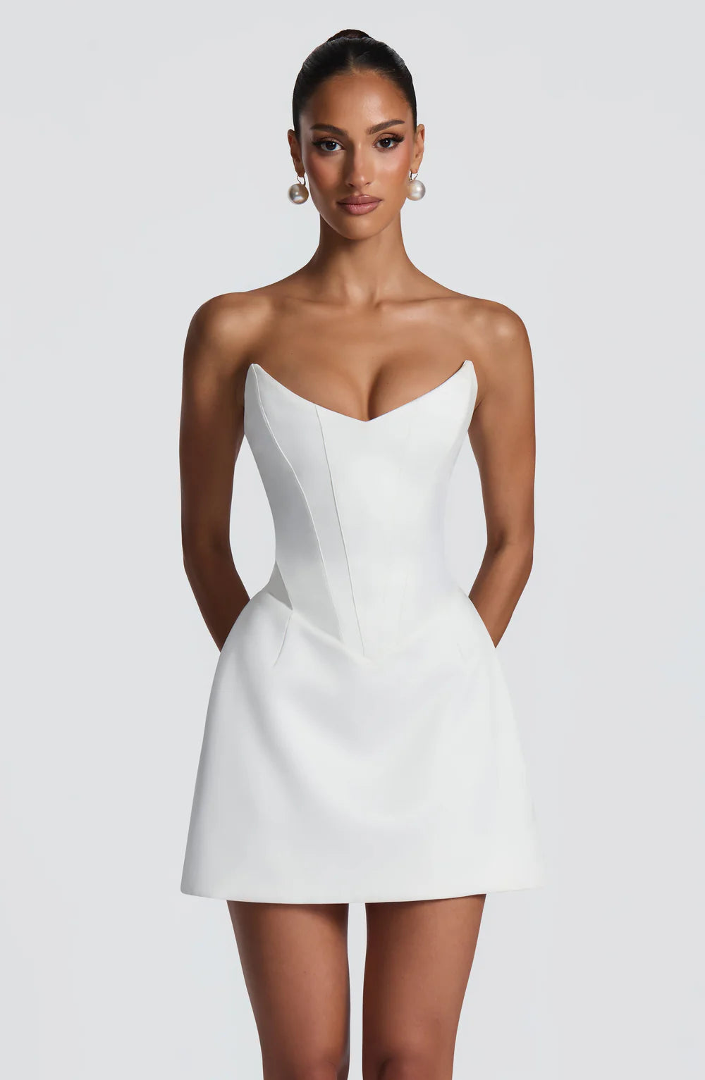 AITANA ROUGE ÉLAN | Minivestido Corsé Satinado