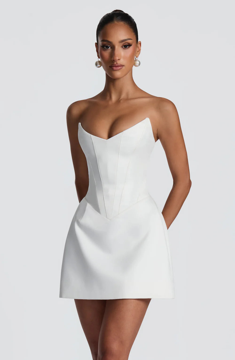 AITANA ROUGE ÉLAN | Minivestido Corsé Satinado